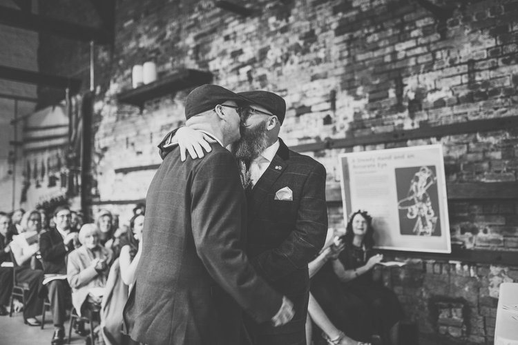 Paul and Nigel's wedding at Kelham Island Museum, Sheffield — photo 22 of 63