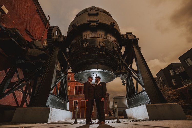 Paul and Nigel's wedding at Kelham Island Museum, Sheffield — photo 34 of 63