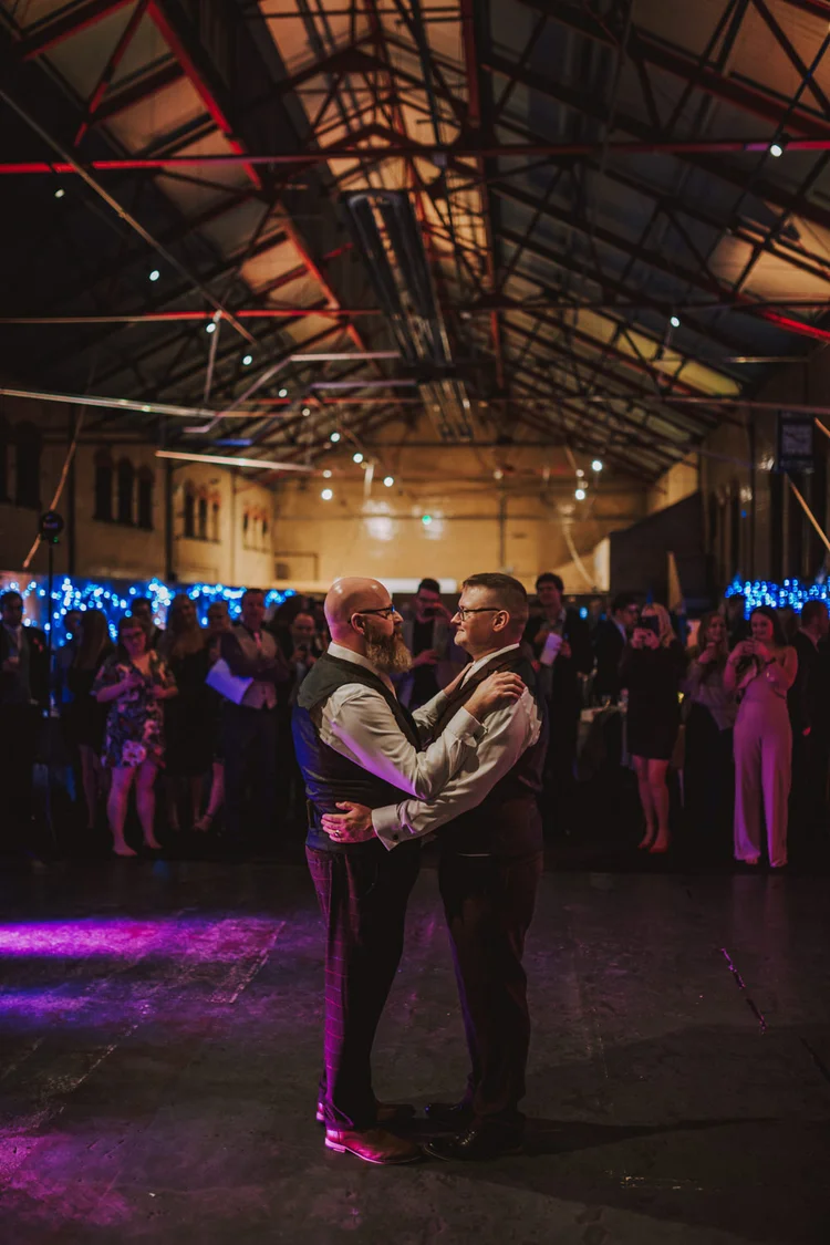 Paul and Nigel's wedding at Kelham Island Museum, Sheffield — photo 47 of 63