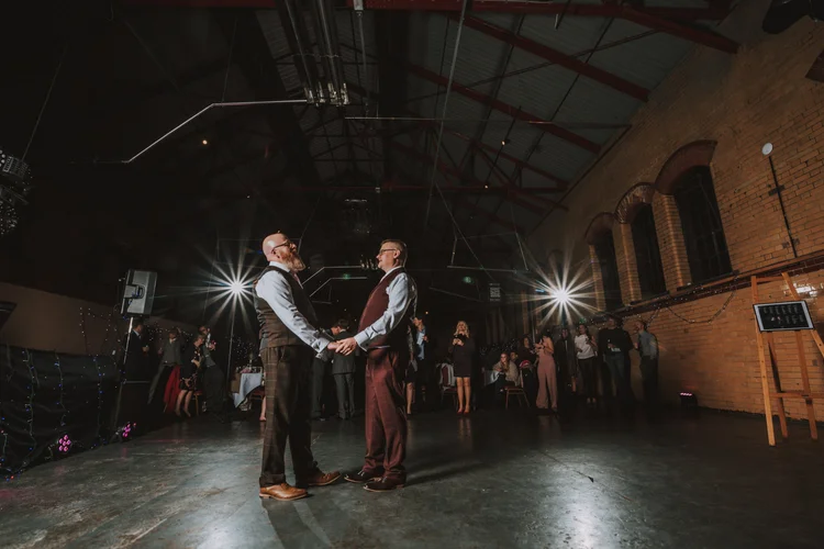 Paul and Nigel's wedding at Kelham Island Museum, Sheffield — photo 46 of 63