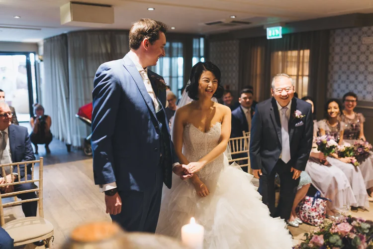 Gatty and Dean's city wedding at Great John Street Hotel, Manchester — photo 26 of 77