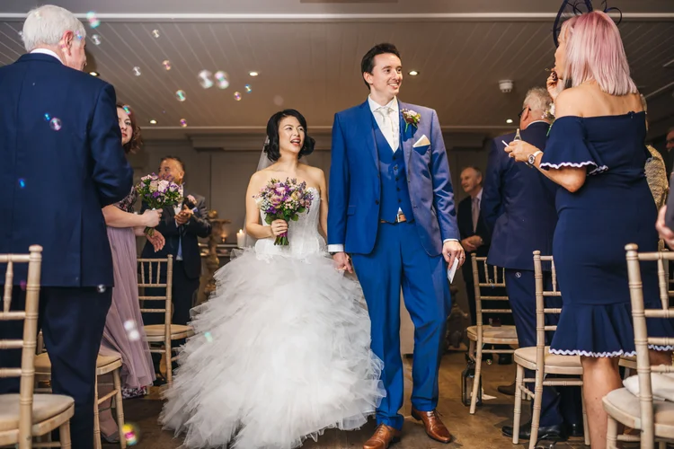 Gatty and Dean's city wedding at Great John Street Hotel, Manchester — photo 30 of 77