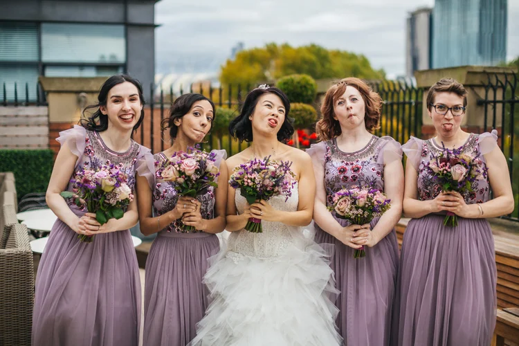 Gatty and Dean's city wedding at Great John Street Hotel, Manchester — photo 44 of 77