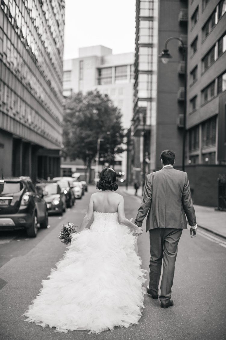 Gatty and Dean's city wedding at Great John Street Hotel, Manchester — photo 48 of 77