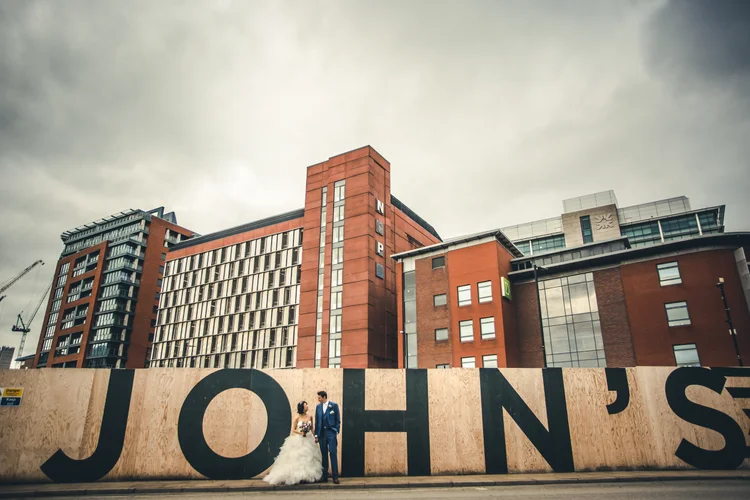 Gatty and Dean's city wedding at Great John Street Hotel, Manchester — photo 49 of 77