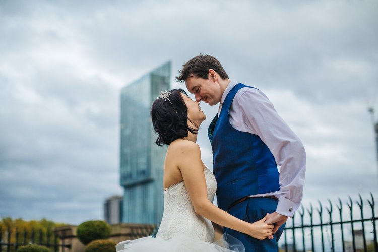 Gatty and Dean's city wedding at Great John Street Hotel, Manchester — photo 53 of 77