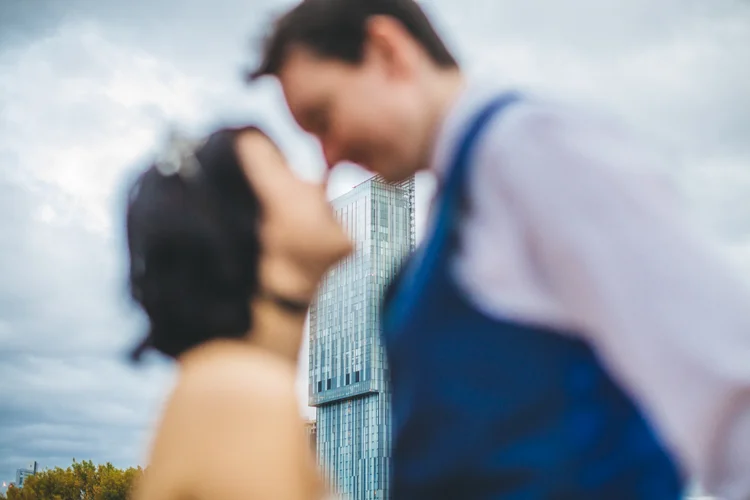 Gatty and Dean's city wedding at Great John Street Hotel, Manchester — photo 54 of 77