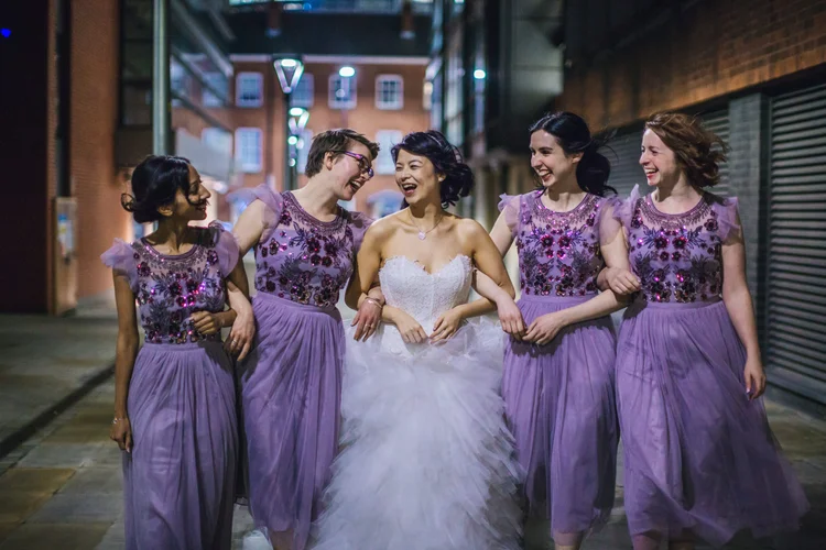 Gatty and Dean's city wedding at Great John Street Hotel, Manchester — photo 64 of 77