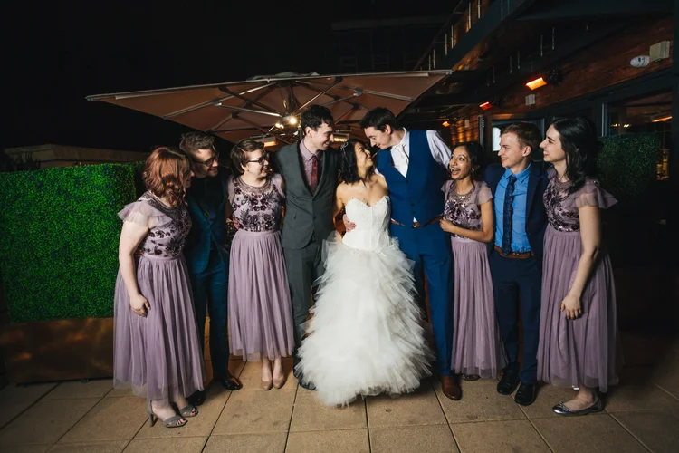Gatty and Dean's city wedding at Great John Street Hotel, Manchester — photo 68 of 77