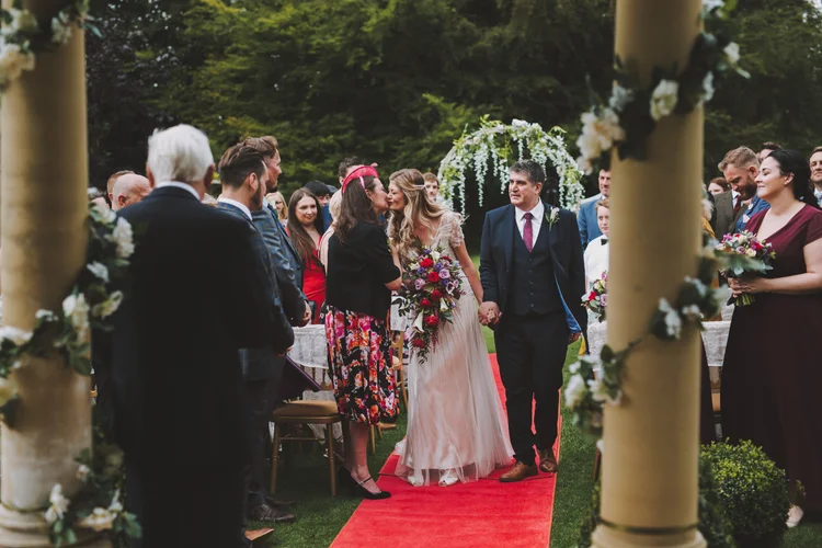 Natalie and Gary's outdoor wedding at Ringwood Hall, Chesterfield — photo 33 of 102