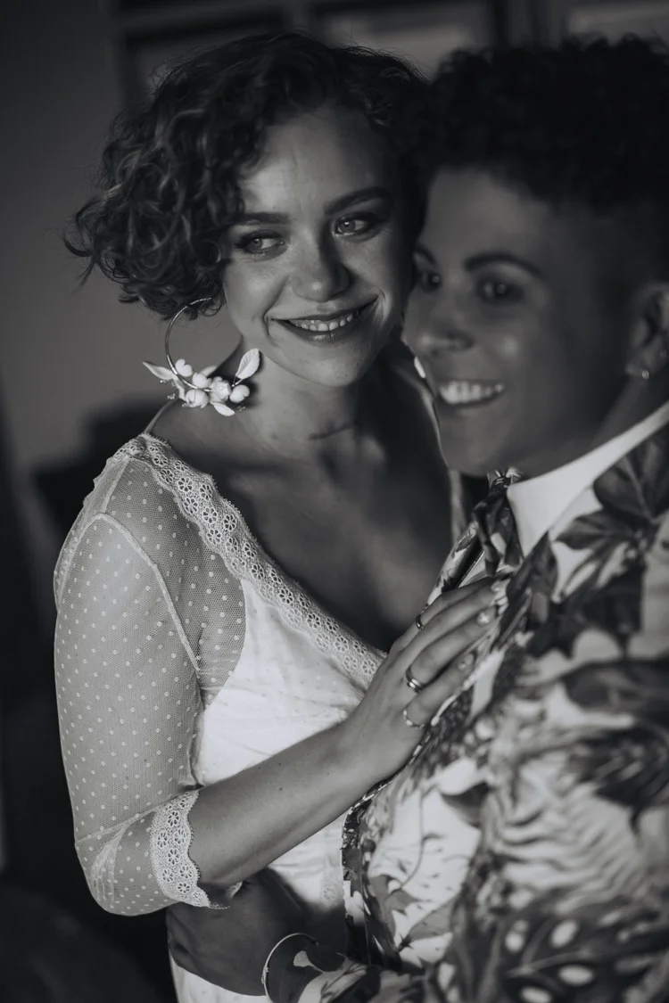 Illona and Lucy's woodland wedding at Applewood, Leeds — photo 9 of 81
