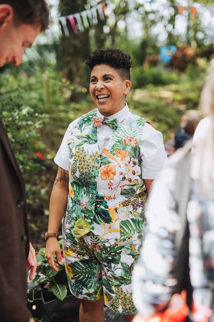 Illona and Lucy's woodland wedding at Applewood, Leeds — photo 17 of 81