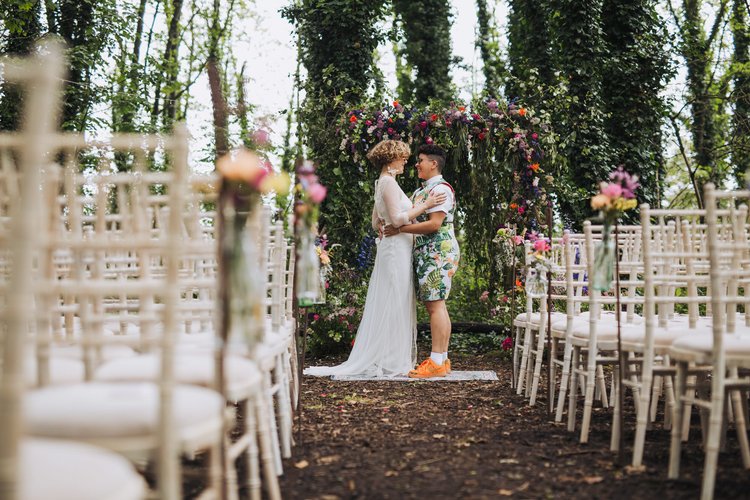 Illona and Lucy's woodland wedding at Applewood, Leeds — photo 25 of 81