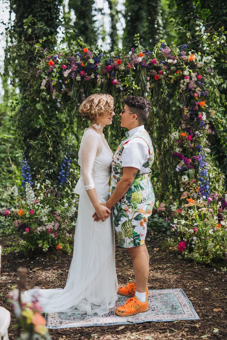 Illona and Lucy's woodland wedding at Applewood, Leeds — photo 26 of 81