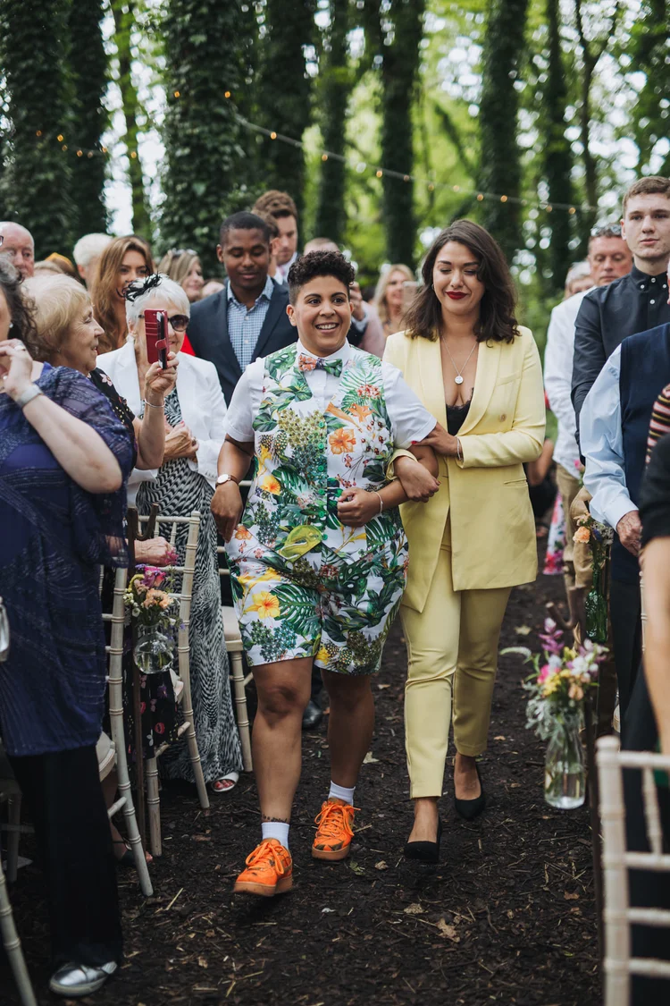 Illona and Lucy's woodland wedding at Applewood, Leeds — photo 32 of 81