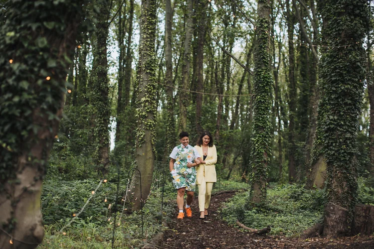 Illona and Lucy's woodland wedding at Applewood, Leeds — photo 31 of 81