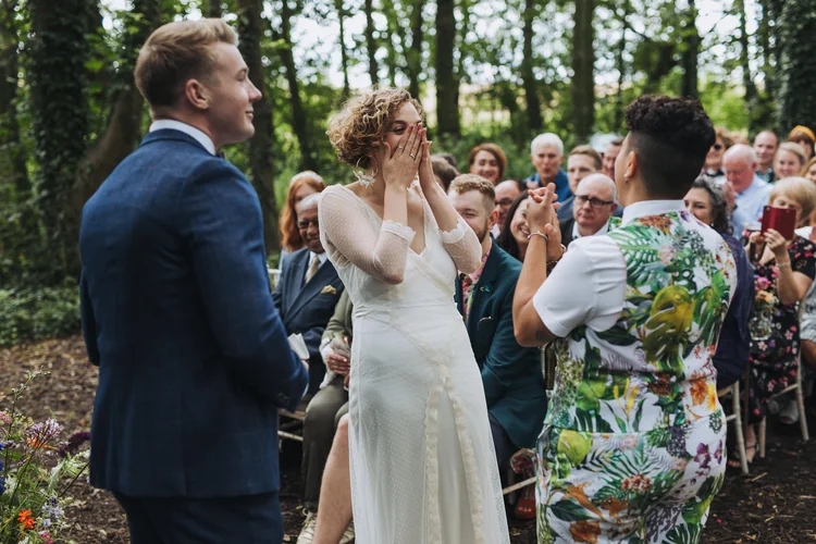 Illona and Lucy's woodland wedding at Applewood, Leeds — photo 35 of 81