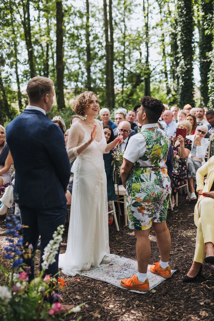 Illona and Lucy's woodland wedding at Applewood, Leeds — photo 36 of 81