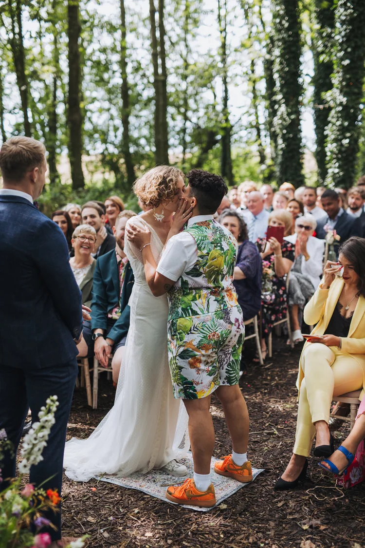 Illona and Lucy's woodland wedding at Applewood, Leeds — photo 37 of 81