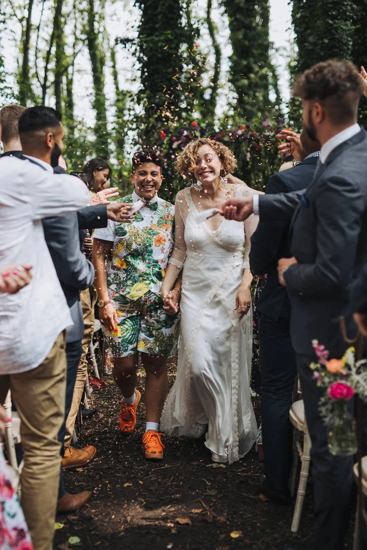Illona and Lucy's woodland wedding at Applewood, Leeds — photo 38 of 81