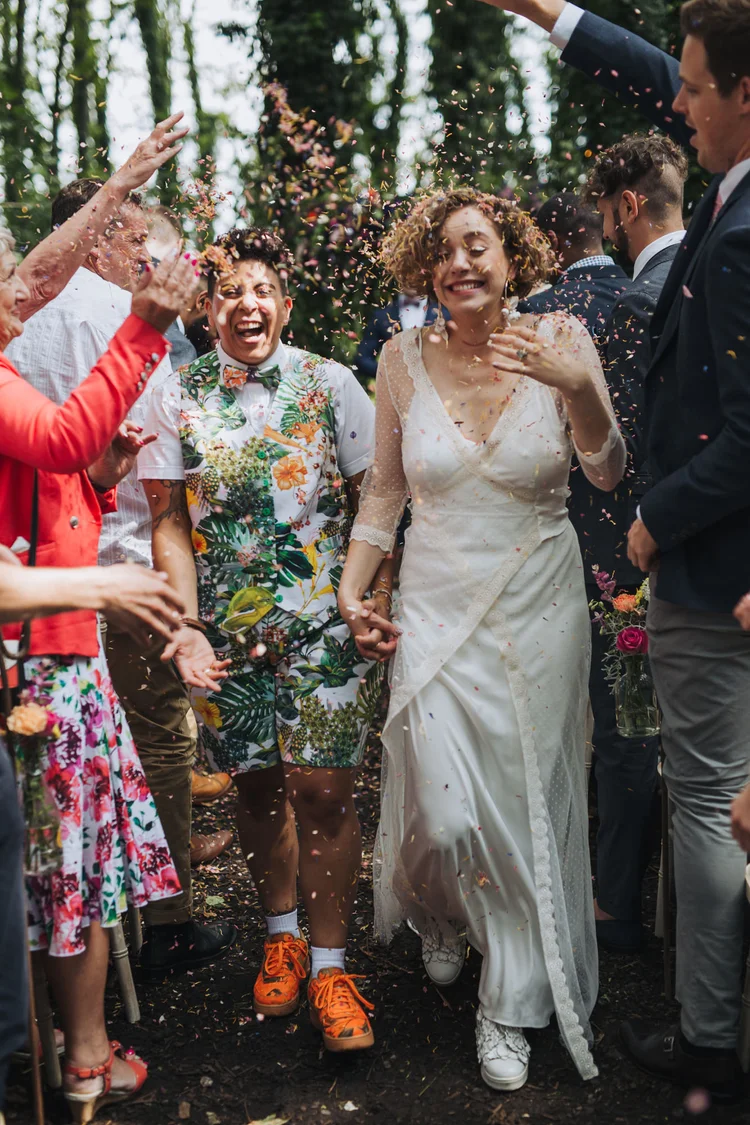 Illona and Lucy's woodland wedding at Applewood, Leeds — photo 39 of 81