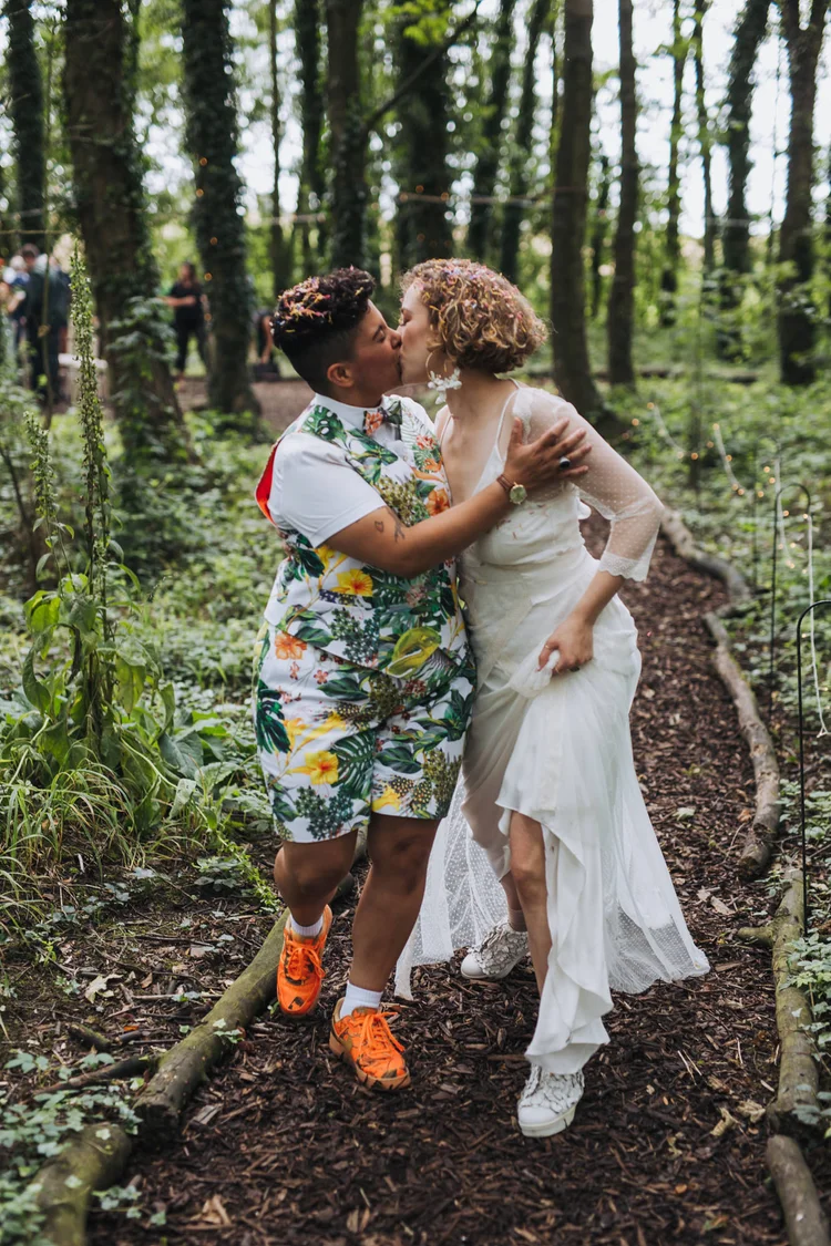 Illona and Lucy's woodland wedding at Applewood, Leeds — photo 40 of 81
