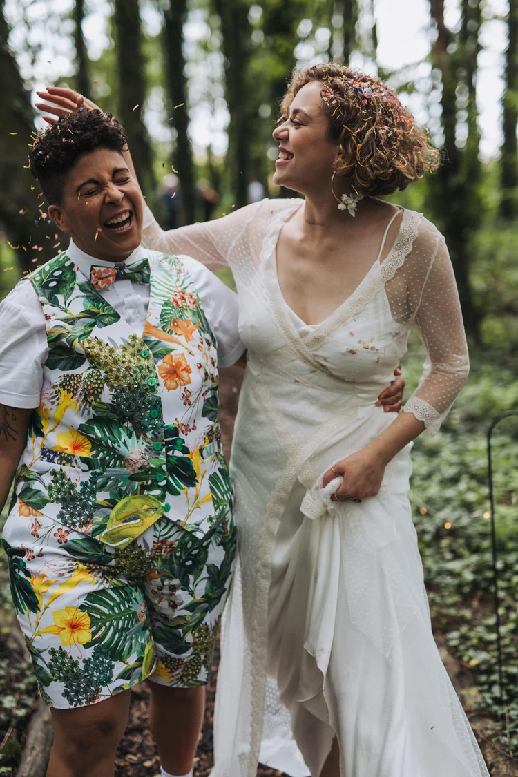 Illona and Lucy's woodland wedding at Applewood, Leeds — photo 41 of 81