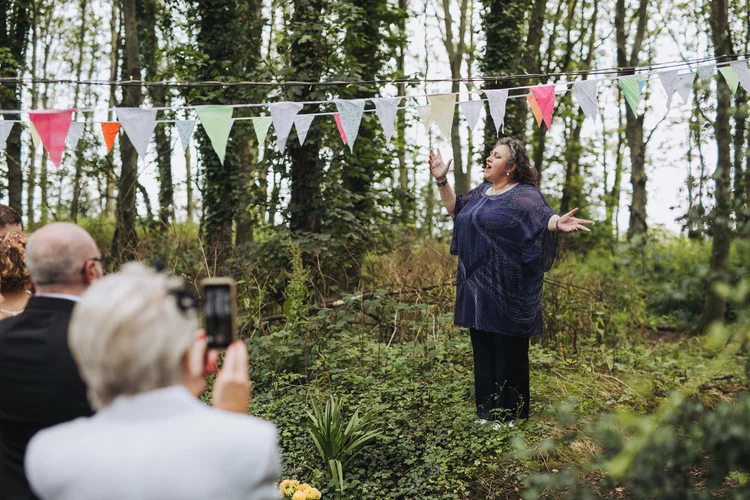 Illona and Lucy's woodland wedding at Applewood, Leeds — photo 43 of 81