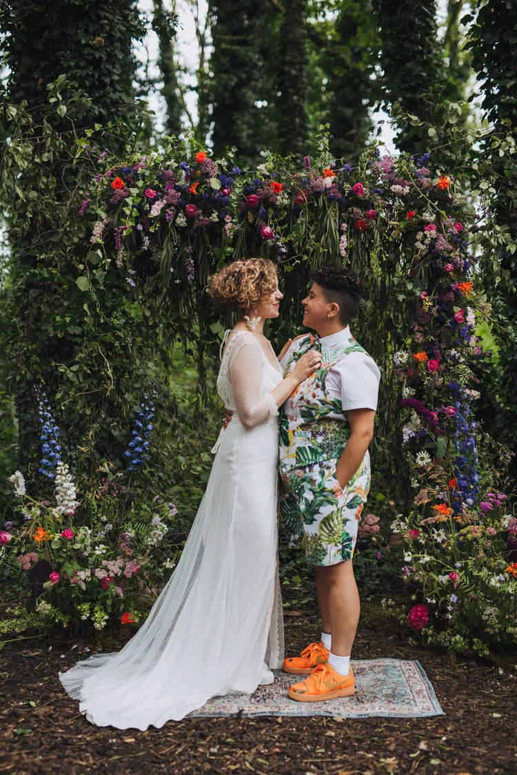 Illona and Lucy's woodland wedding at Applewood, Leeds — photo 46 of 81