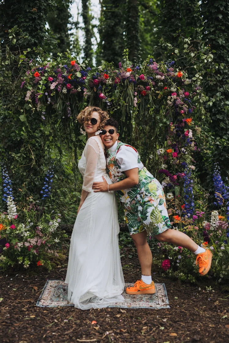 Illona and Lucy's woodland wedding at Applewood, Leeds — photo 48 of 81