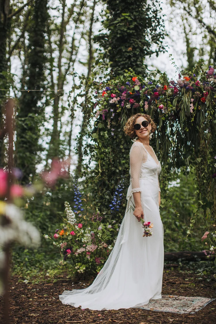 Illona and Lucy's woodland wedding at Applewood, Leeds — photo 49 of 81