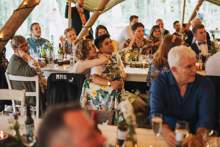 Illona and Lucy's woodland wedding at Applewood, Leeds — photo 55 of 81