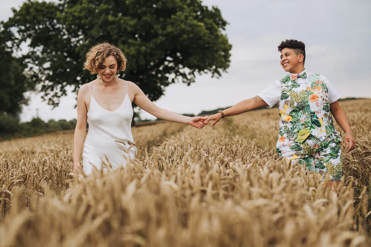 Illona and Lucy's woodland wedding at Applewood, Leeds — photo 64 of 81