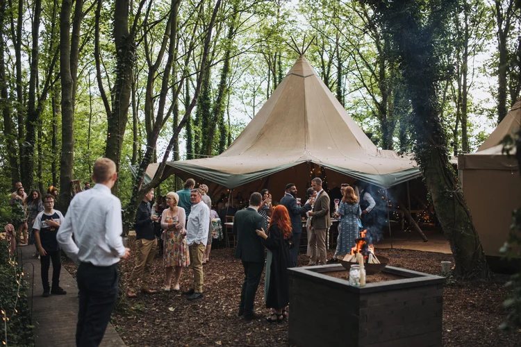 Illona and Lucy's woodland wedding at Applewood, Leeds — photo 68 of 81