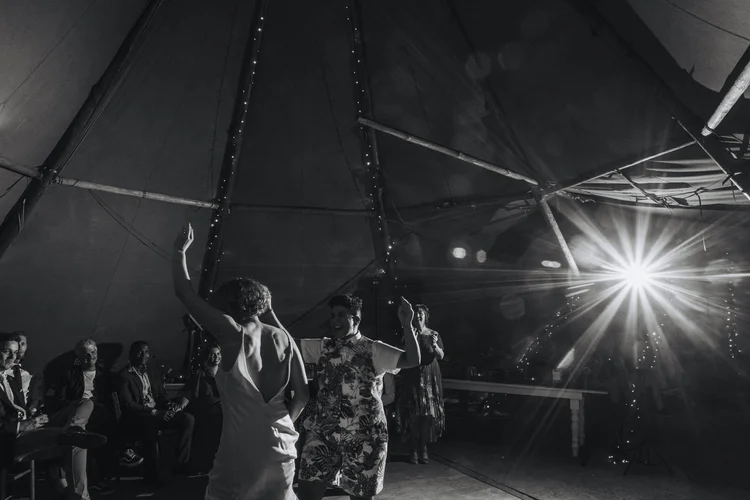 Illona and Lucy's woodland wedding at Applewood, Leeds — photo 71 of 81
