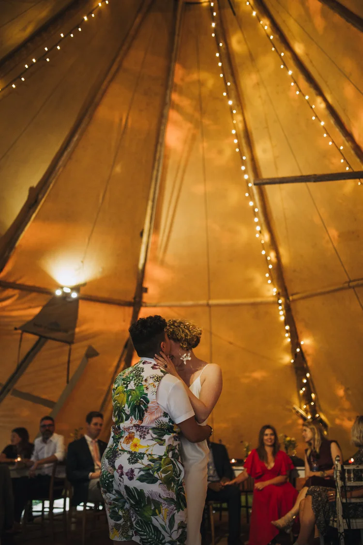 Illona and Lucy's woodland wedding at Applewood, Leeds — photo 70 of 81