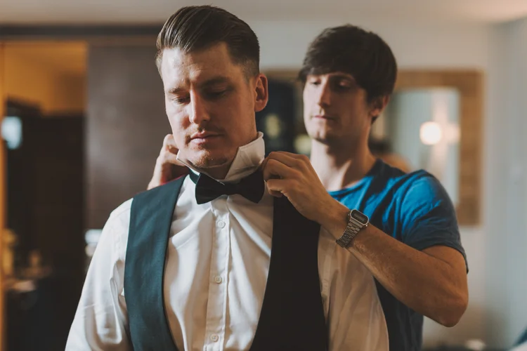 Melissa and Nick's December wedding at Northbrook Park, Farnham — photo 11 of 104