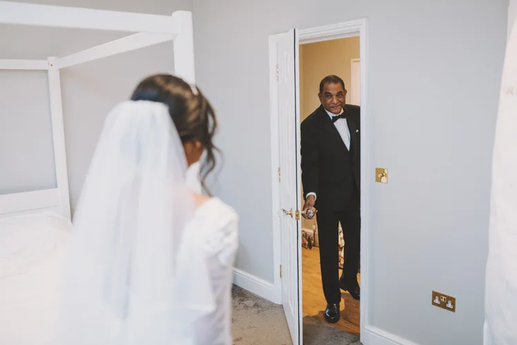 Melissa and Nick's December wedding at Northbrook Park, Farnham — photo 14 of 104