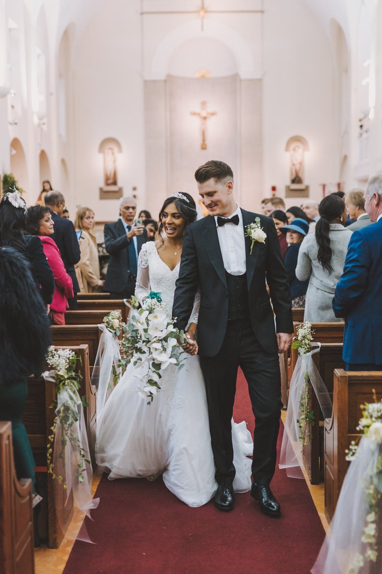 Melissa and Nick's December wedding at Northbrook Park, Farnham — photo 37 of 104