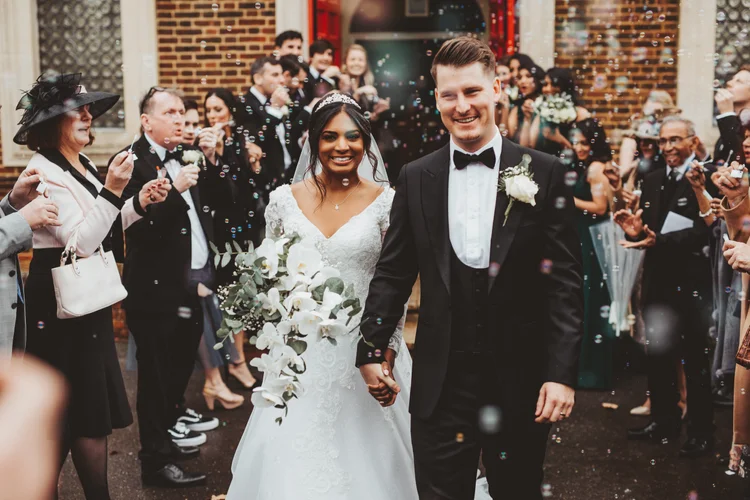 Melissa and Nick's December wedding at Northbrook Park, Farnham — photo 39 of 104