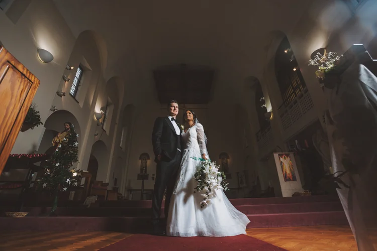 Melissa and Nick's December wedding at Northbrook Park, Farnham — photo 44 of 104