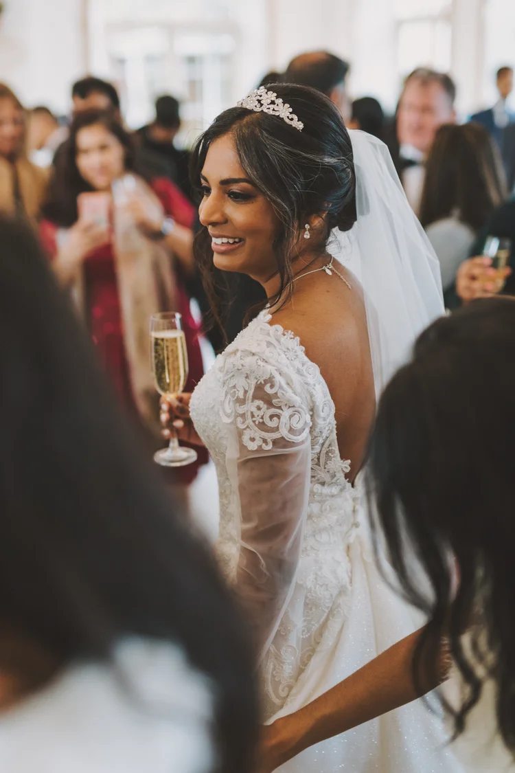 Melissa and Nick's December wedding at Northbrook Park, Farnham — photo 54 of 104