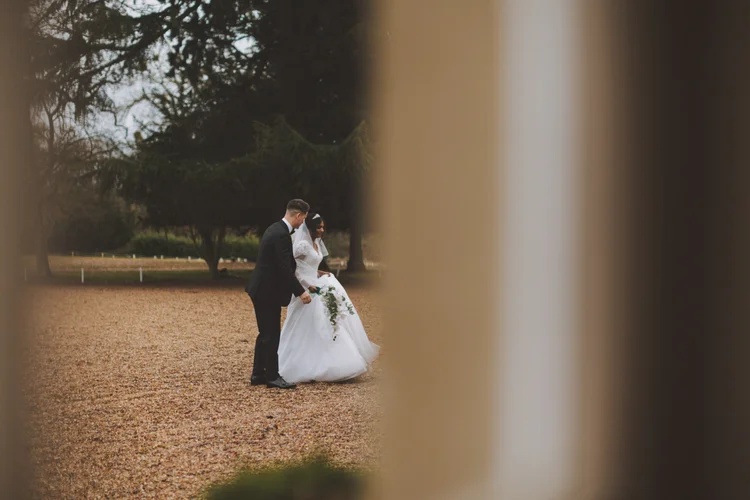 Melissa and Nick's December wedding at Northbrook Park, Farnham — photo 53 of 104