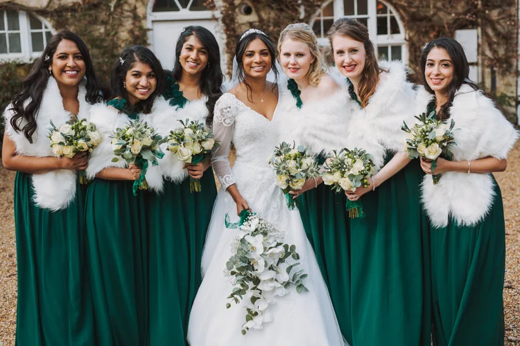 Melissa and Nick's December wedding at Northbrook Park, Farnham — photo 60 of 104