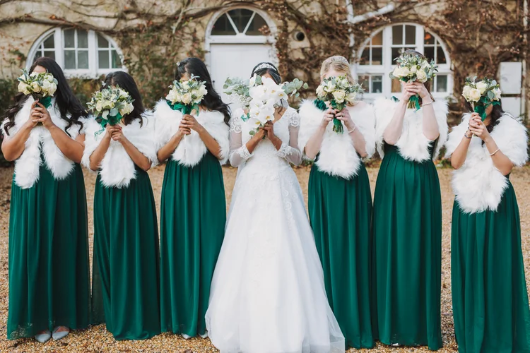 Melissa and Nick's December wedding at Northbrook Park, Farnham — photo 61 of 104