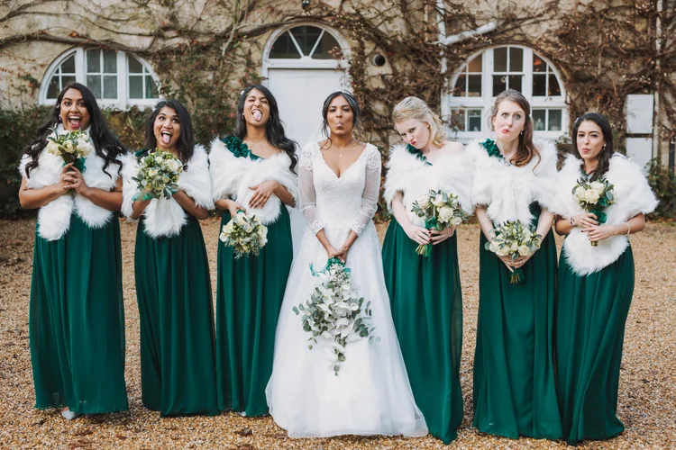 Melissa and Nick's December wedding at Northbrook Park, Farnham — photo 62 of 104