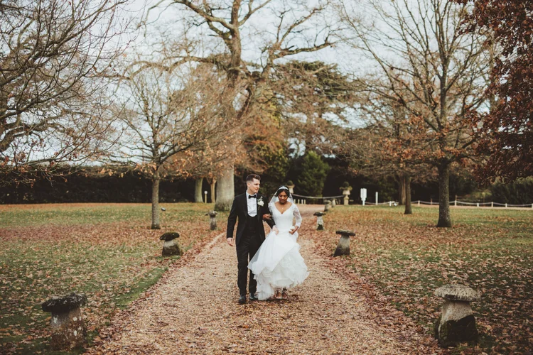 Melissa and Nick's December wedding at Northbrook Park, Farnham — photo 75 of 104