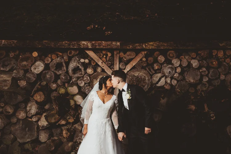 Melissa and Nick's December wedding at Northbrook Park, Farnham — photo 78 of 104