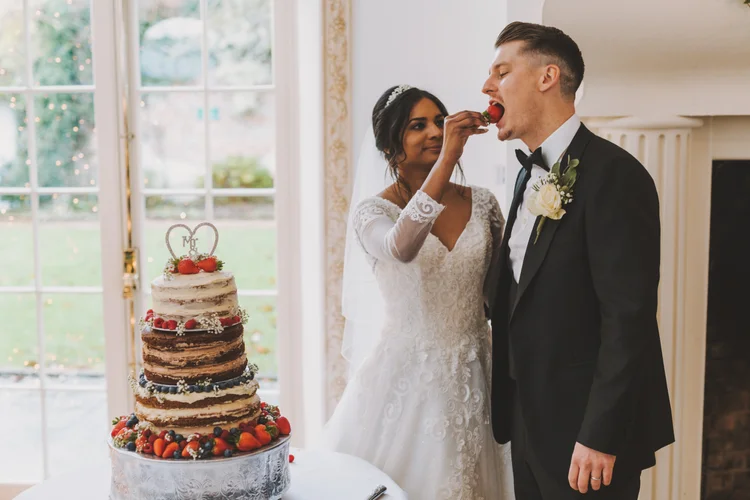 Melissa and Nick's December wedding at Northbrook Park, Farnham — photo 83 of 104