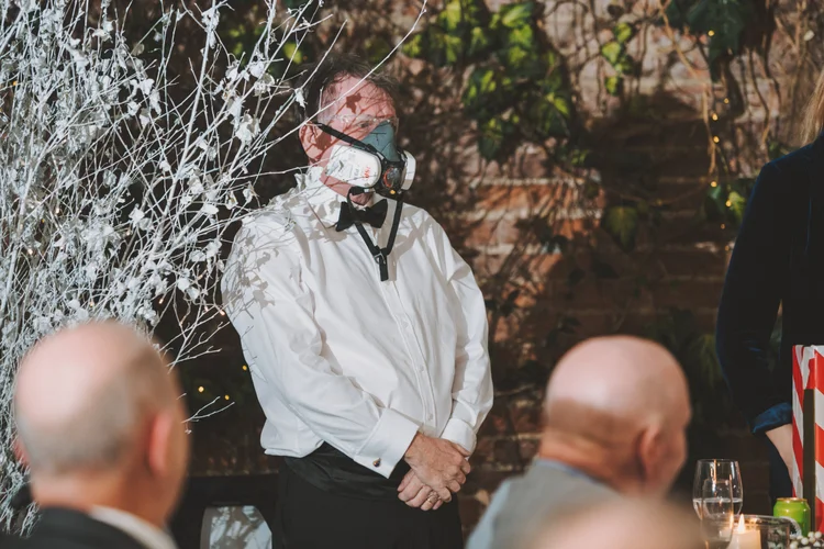 Melissa and Nick's December wedding at Northbrook Park, Farnham — photo 90 of 104